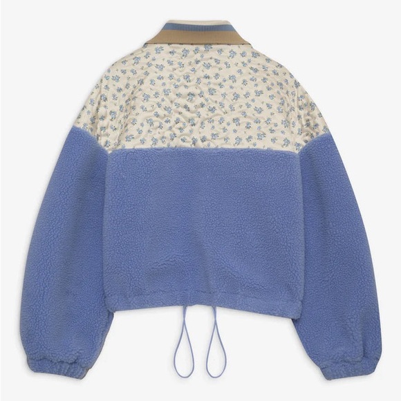 NWT For Love and Lemons Saide Floral Fleece Jacket - Picture 2 of 3